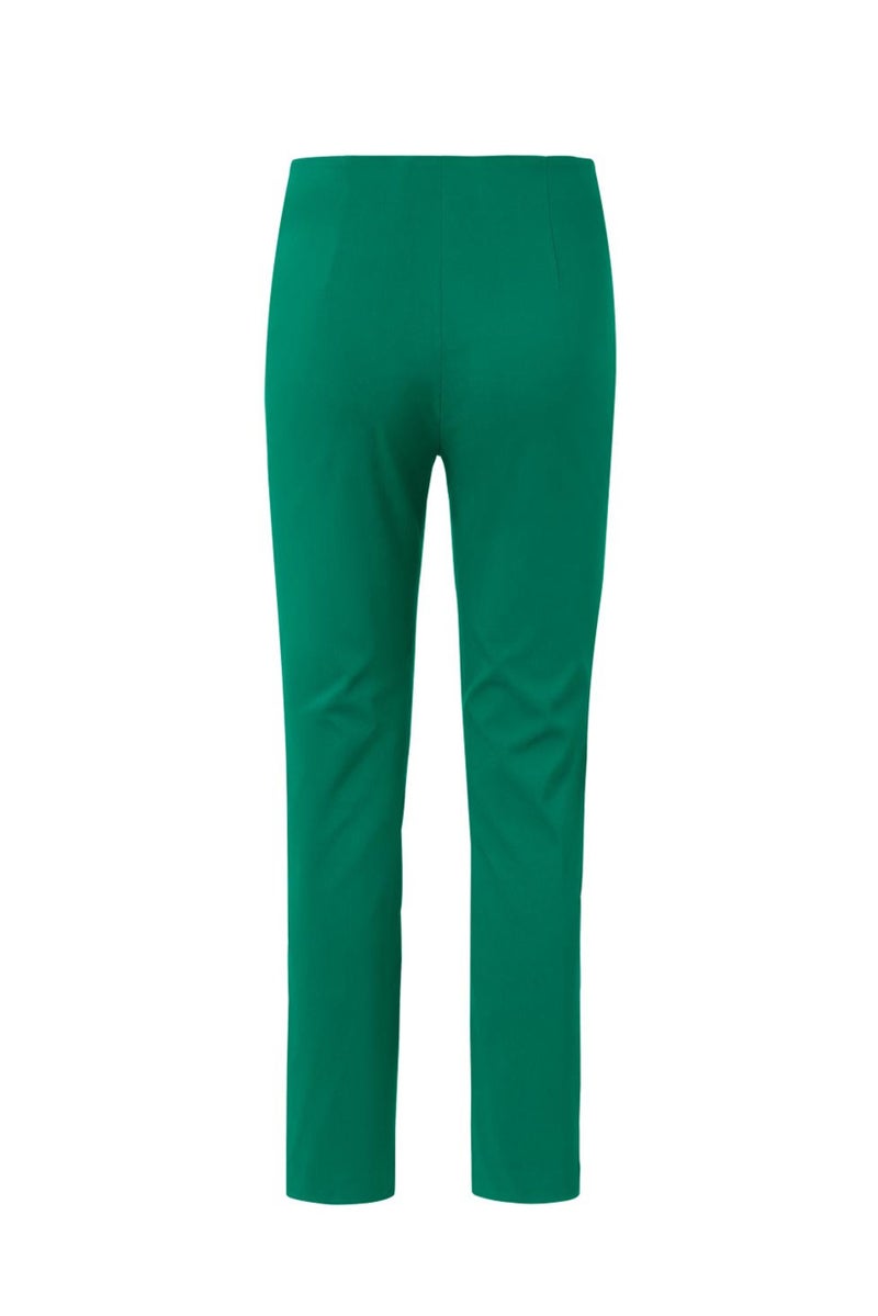 Tchibo Women Slim  Fit Solid Stretch Pants, Green - Image 4